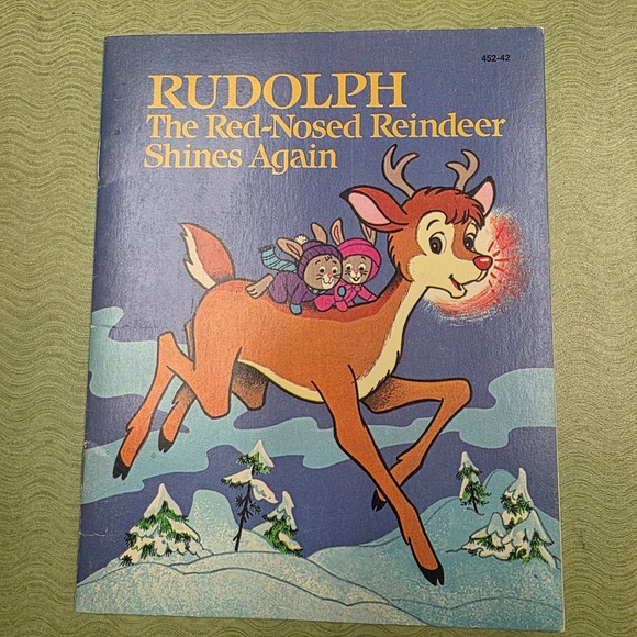 Golden Press Other - Rudolph The Red-Nosed Reindeer Shines Again 1982 Golden Press Vintage 452-42